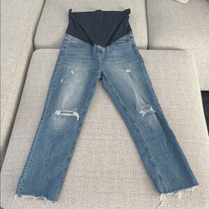 PinkBlush Distressed Blue Maternity Jeans
